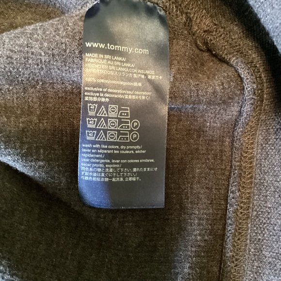 Men’s Tommy Hilfiger Charcoal Gray Long Sleeve 1/4 zip Pullover XXL - Picture 7 of 10